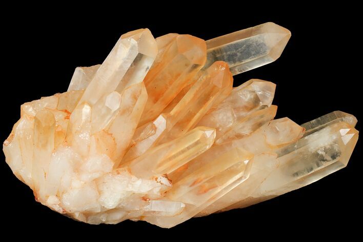 Tangerine Quartz Crystal Cluster - Madagascar #112807